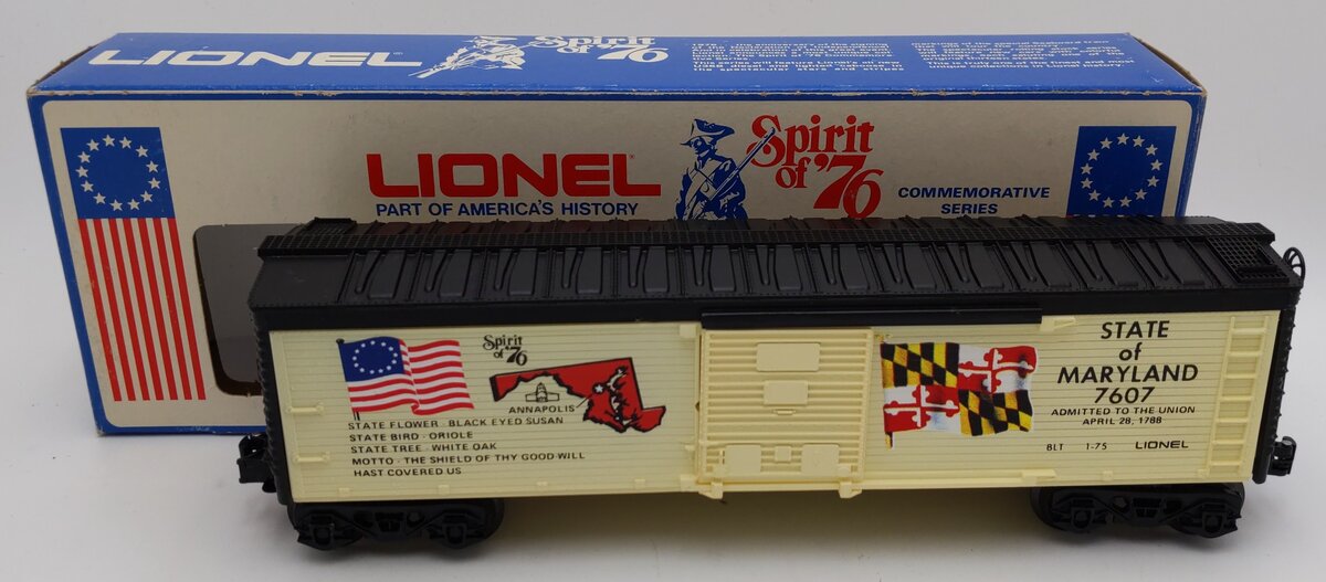 Lionel 6-7607 O Gauge State of Maryland Boxcar #7607 LN/Box