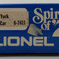 Lionel 6-7611 O Gauge State of New York Boxcar #7611 LN/Box