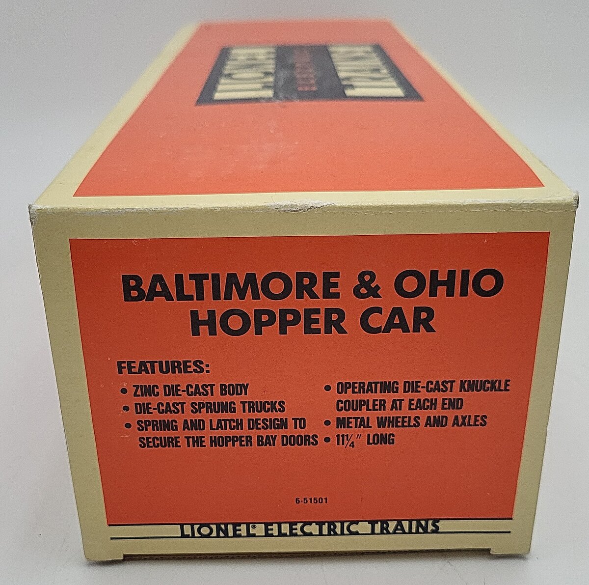 Lionel 6-51501 O Gauge Baltimore & Ohio Semi-Scale Diecast Hopper Car #532000 EX/Box