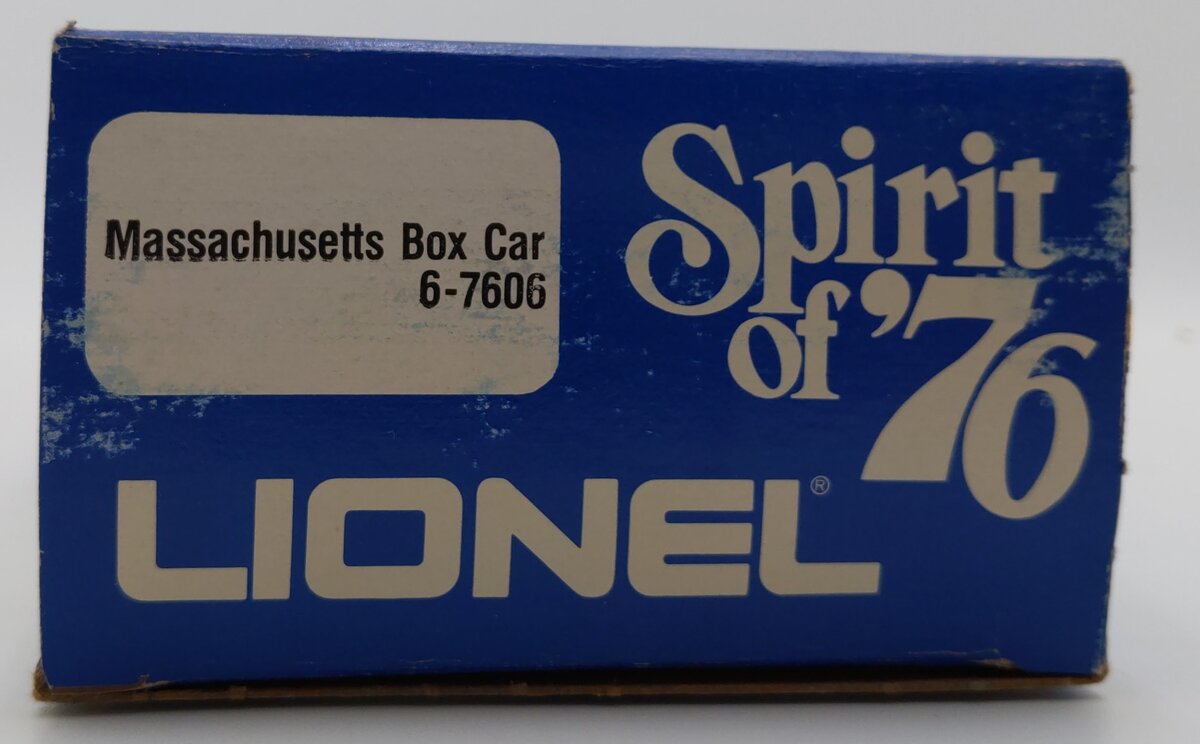 Lionel 6-7606 O Gauge State of Massachusetts Boxcar #7606 LN/Box