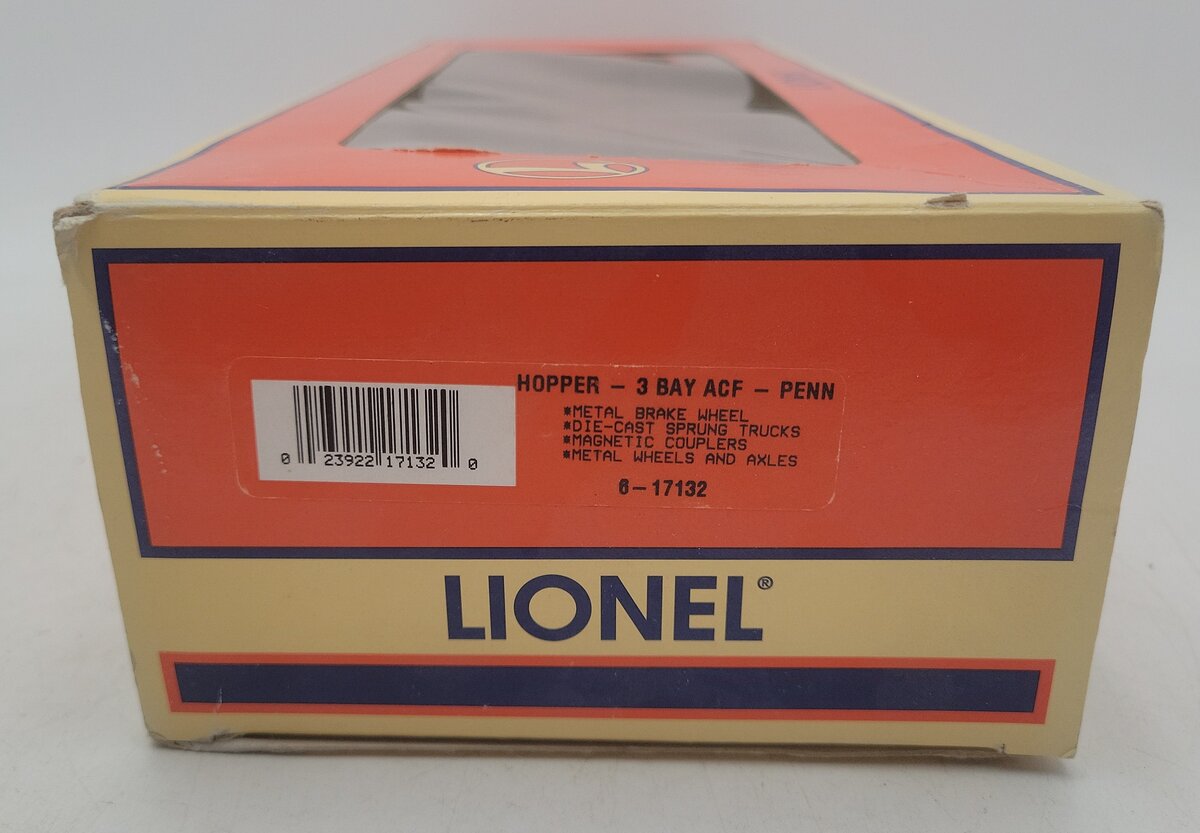 Lionel 6-17132 O Gauge Pennsylvania ACF 3-Bay Hopper Car #260815 LN/Box