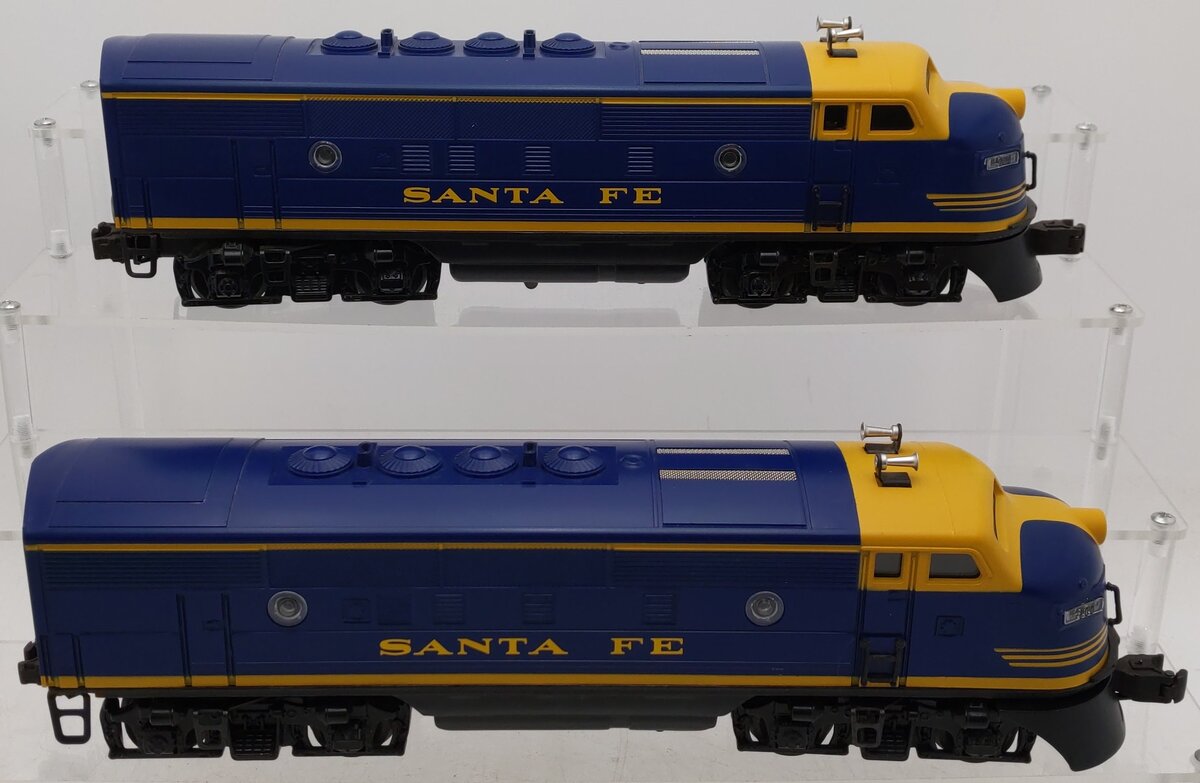 Lionel 6-18117 O Gauge Santa Fe Blue/Yellow F3 AA Diesel Set EX/Box