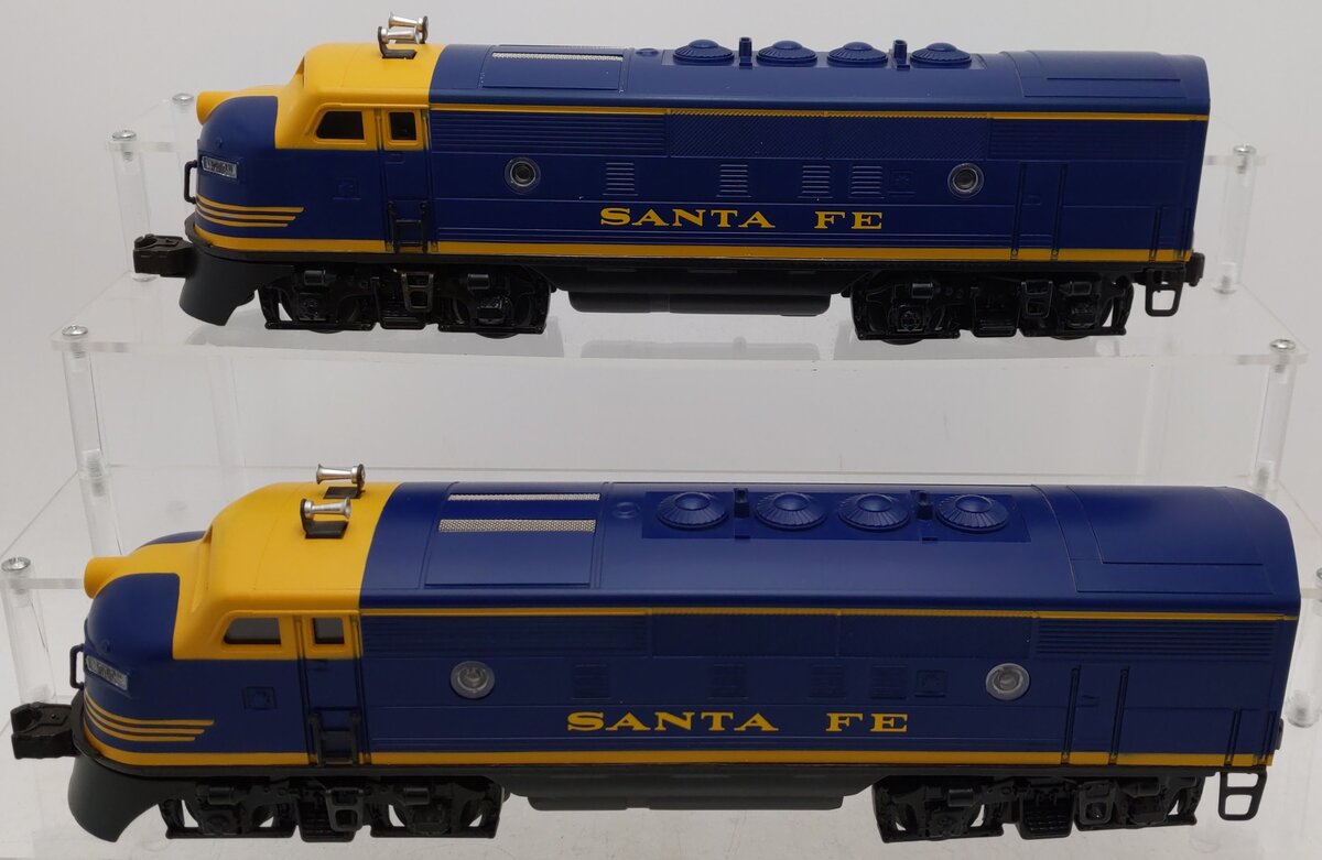 Lionel 6-18117 O Gauge Santa Fe Blue/Yellow F3 AA Diesel Set EX/Box