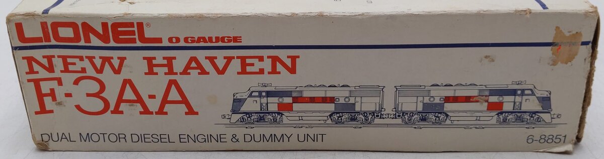 Lionel 6-8851 O Gauge New Haven F3 AA Diesel Locomotive Set #8851/8852 EX/Box