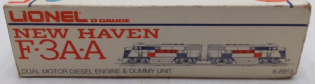 Lionel 6-8851 O Gauge New Haven F3 AA Diesel Locomotive Set #8851/8852 EX/Box