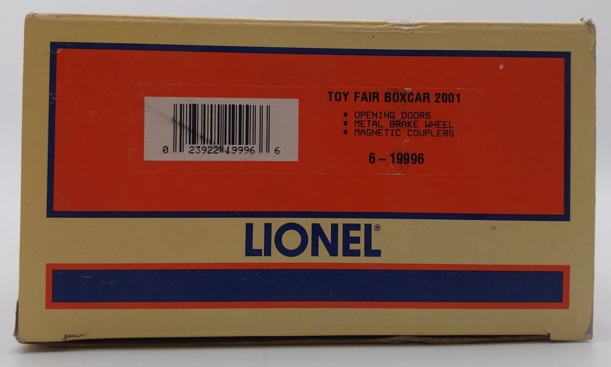 Lionel 6-19996 O Toy Fair 2001 Boxcar LN/Box