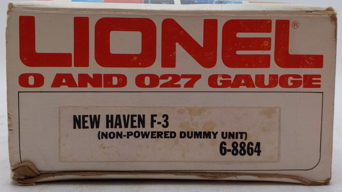 Lionel 6-8864 O Gauge New Haven F3 Non-Powered B-Unit Diesel Engine EX/Box