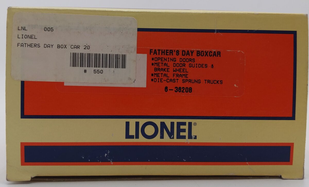 Lionel 6-36208 O Gauge Father's Day Boxcar LN/Box