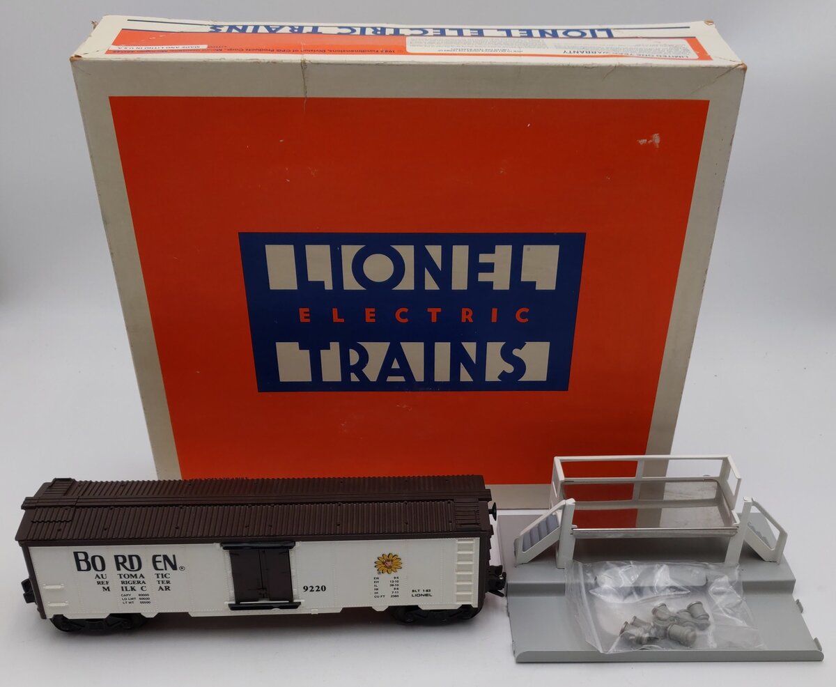 Lionel 6-9220 O Gauge Borden Operating Milk Car #9220 with Platform EX/Box