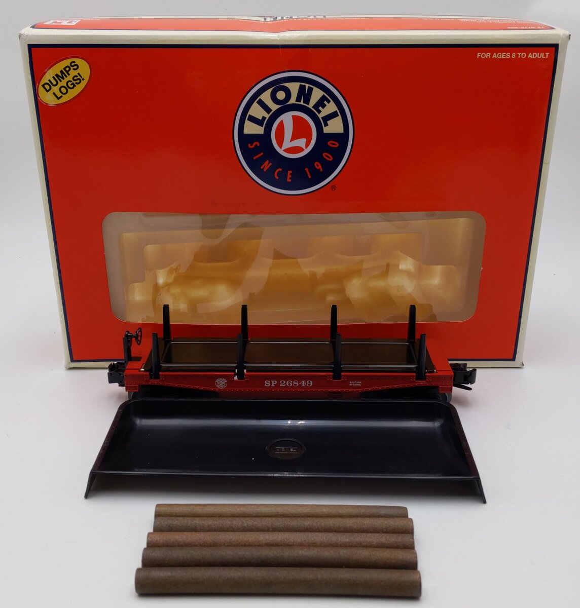 Lionel 6-26849 O Gauge Southern Pacific Log Dump Car LN/Box