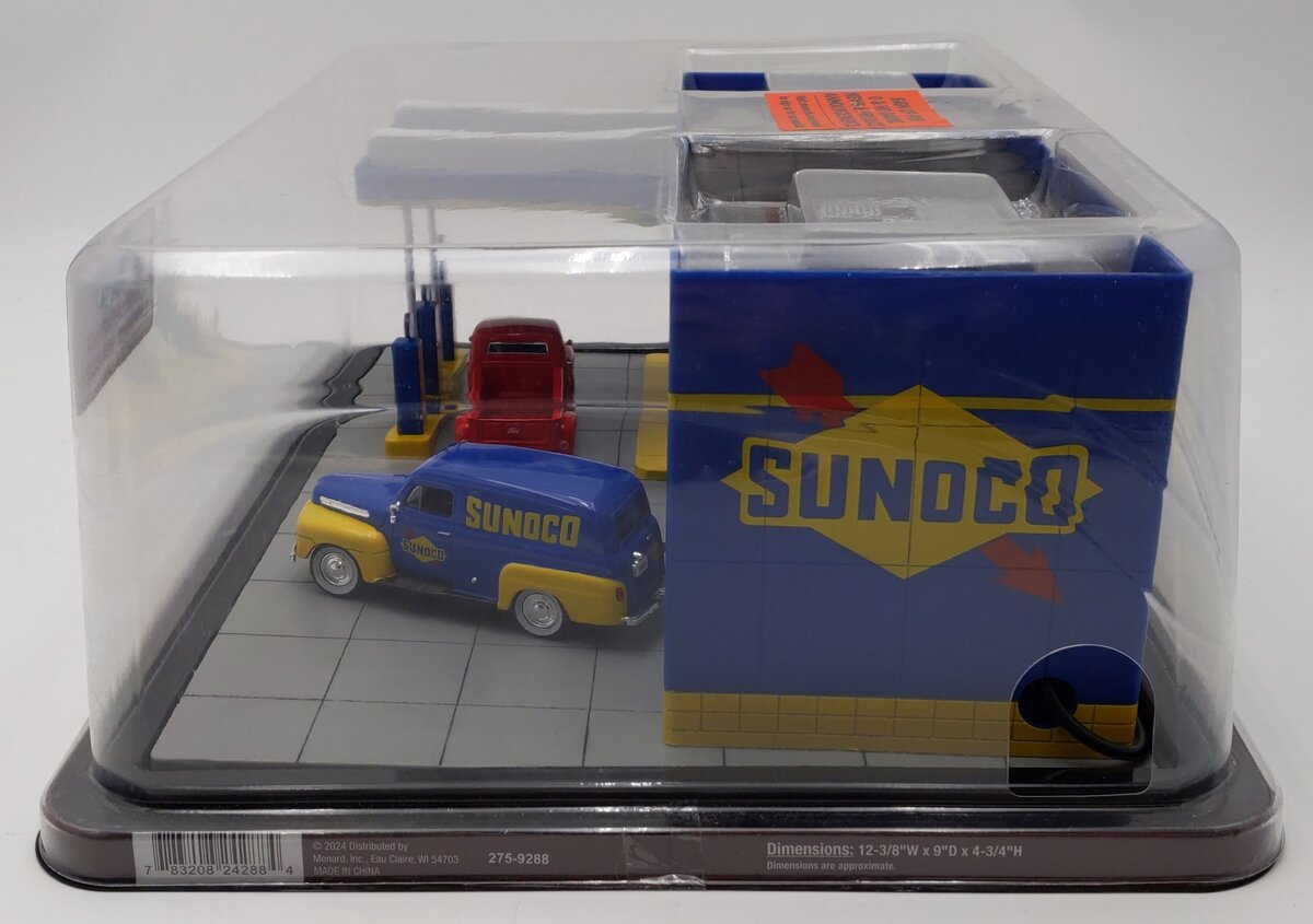Menards 275-9288 O Gauge Prebuilt SUNOCO Station NIB