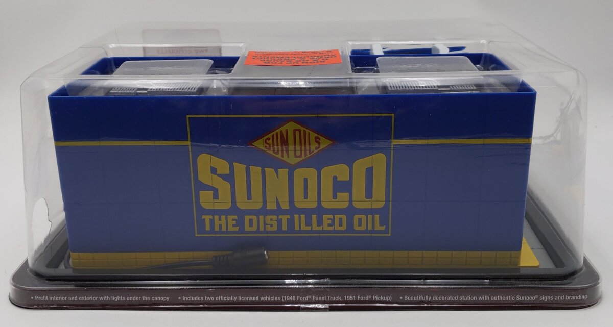Menards 275-9288 O Gauge Prebuilt SUNOCO Station NIB