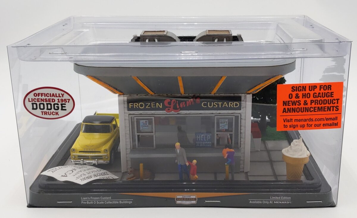 Menards 275-9284 O Scale Liam's Frozen Custard Stand NIB