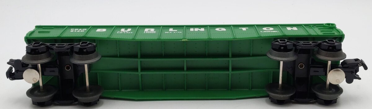 Lionel 6-9140 O Burlington Gondola w/3 Canisters #9140 EX/Box