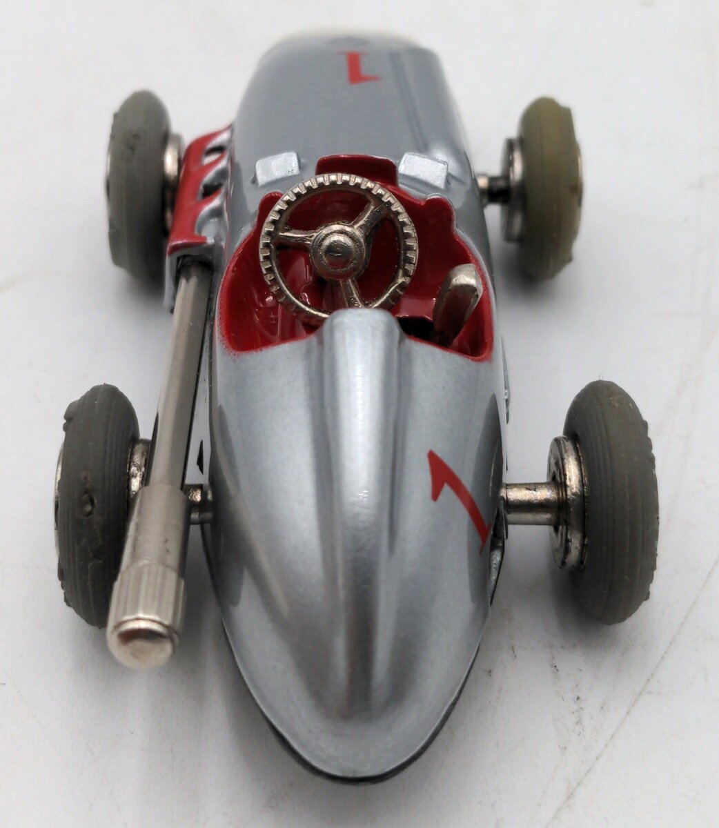 Schuco 1043 Vintage Micro Racer Diecast Wind-Up Mercedes Race Car #5 VG/Box