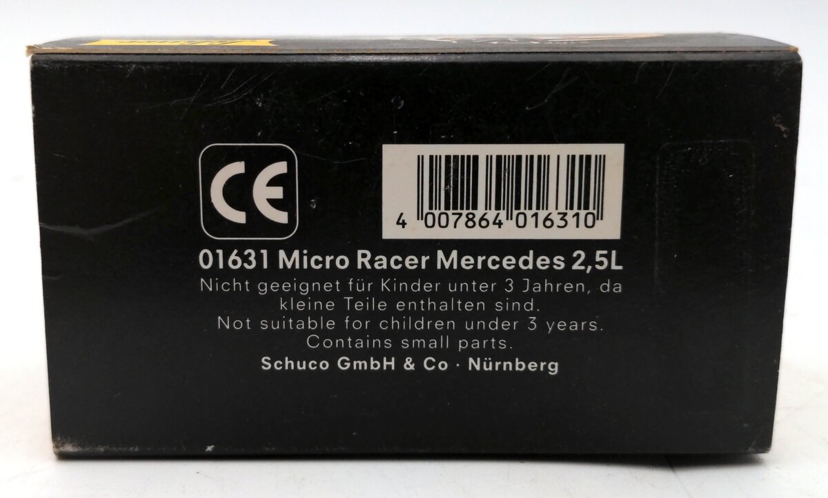 Schuco 1043 Vintage Micro Racer Diecast Wind-Up Mercedes Race Car #5 VG/Box