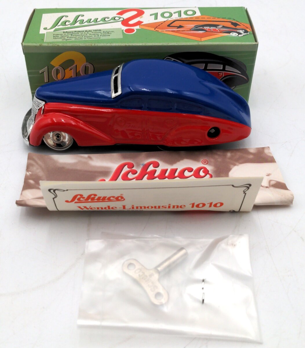 Schuco 1010 Wende Limousine Tinplate Clockwork Car - Replica NIB