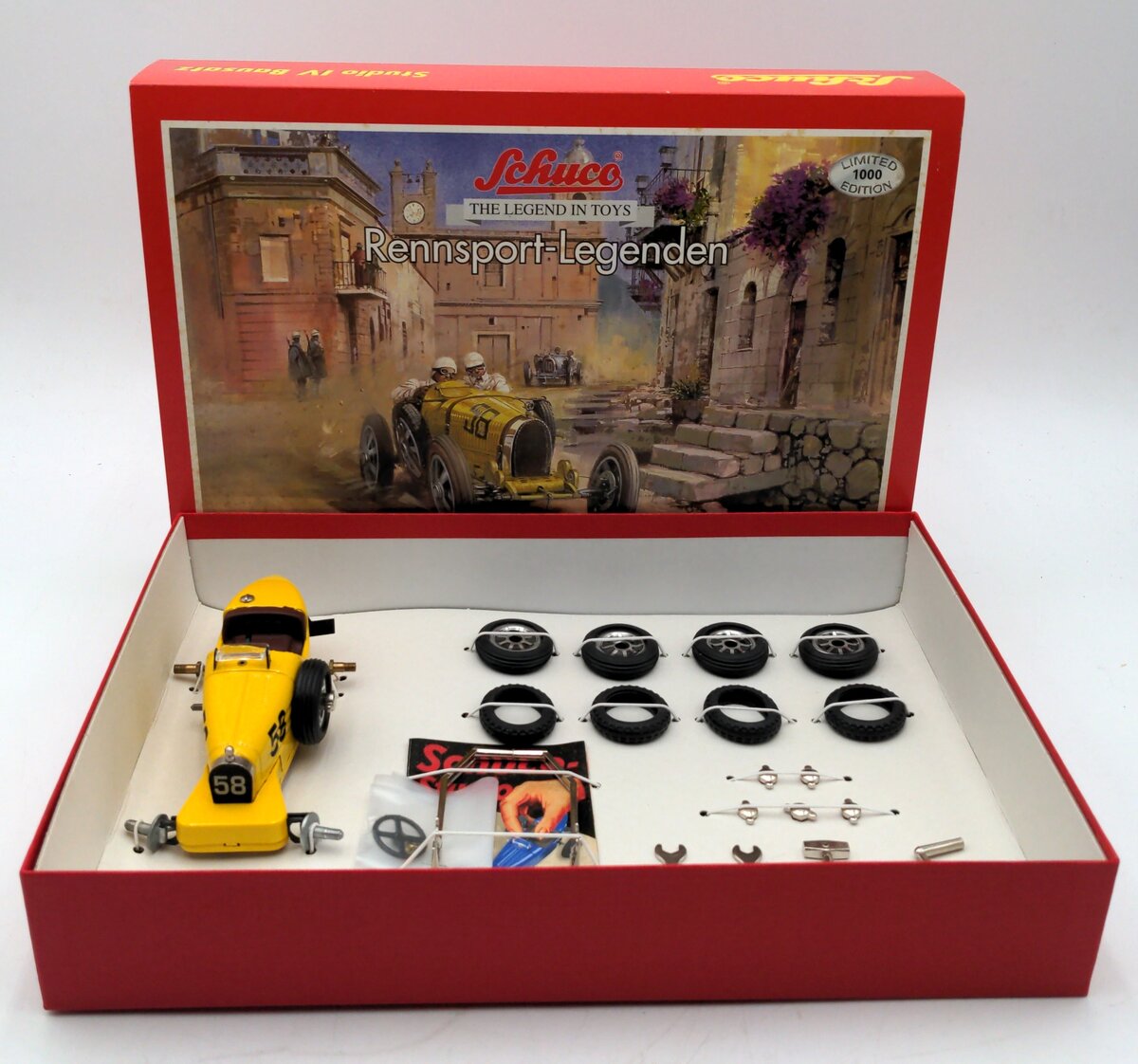 Schuco 01746 Tin Lithograph Studio IV Bausatz Wind-Up Car Kit NIB