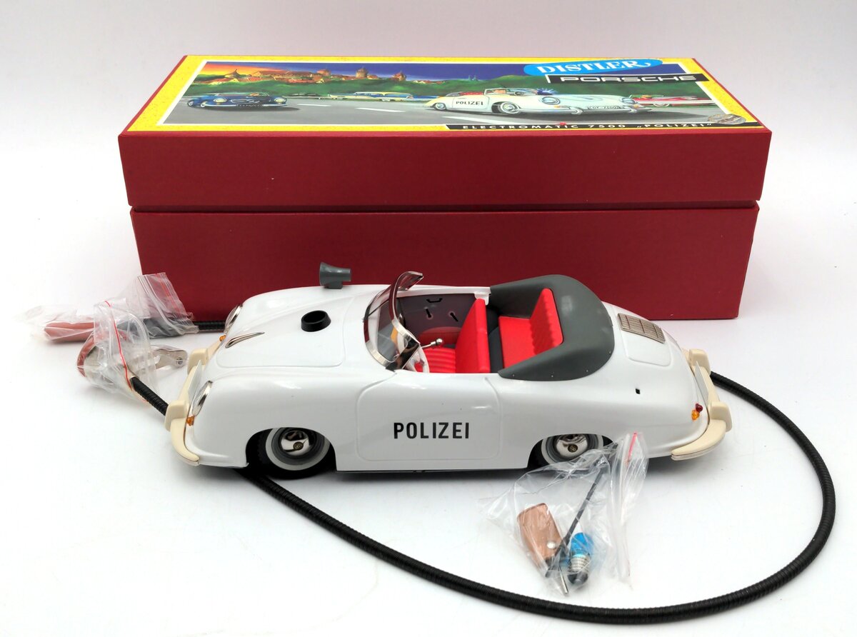 Schuco 00213 1:18 Scale Tin Distler Porsche Electromatic 7500 Polizei LN/Box