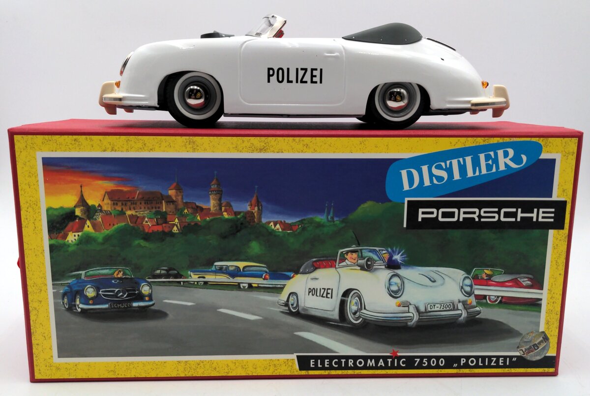 Schuco 00213 1:18 Scale Tin Distler Porsche Electromatic 7500 Polizei LN/Box