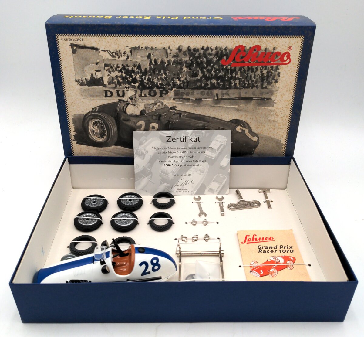 Schuco 01091 Grand Prix Racer Bausatz Wind-Up Car Kit NIB