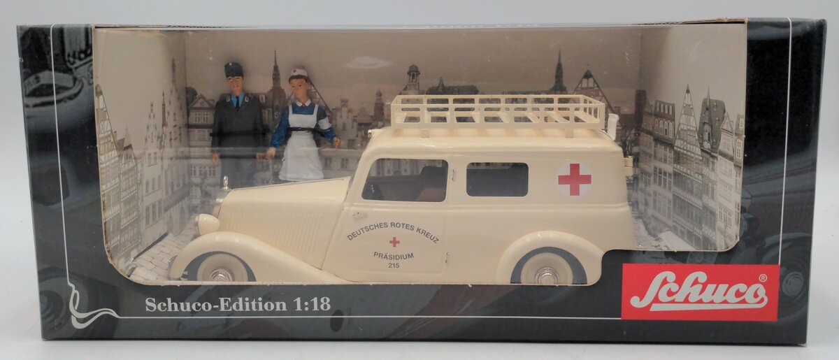 Schuco 00037 1:18 Scale Diecast Mercedes-Benz 170V Kastenwagen Rotes Kreuz MT/Box