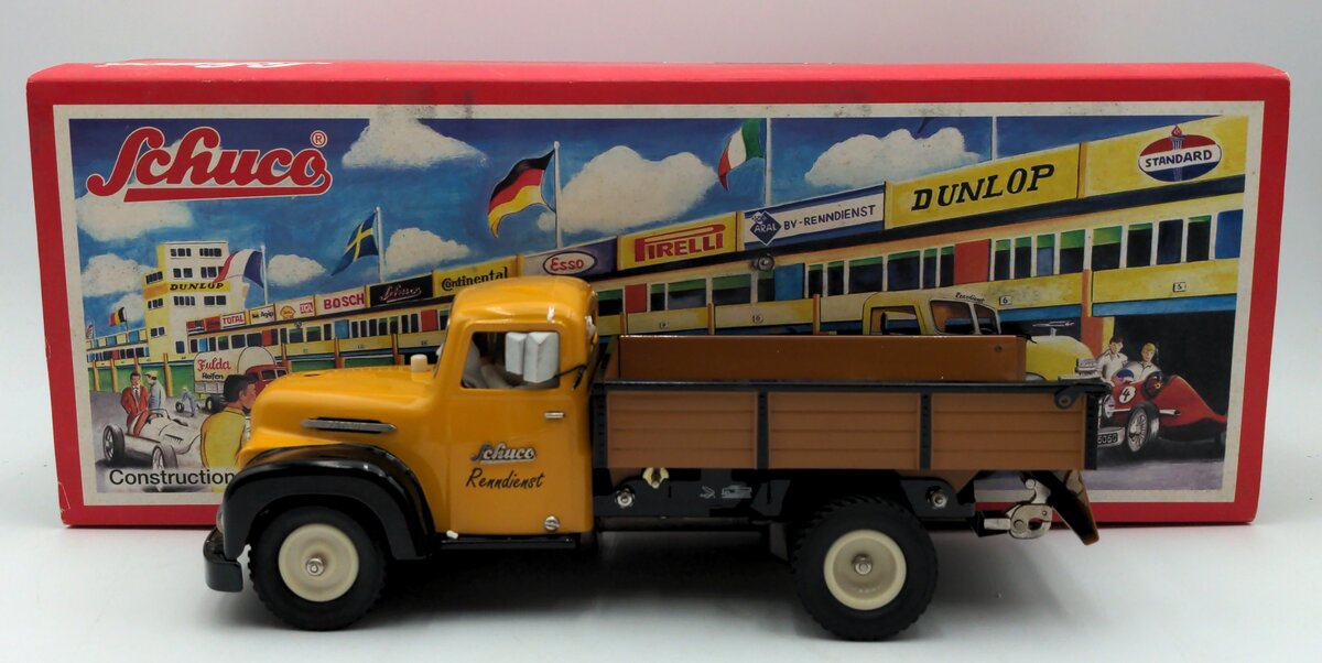 Schuco 00204 1:18 Scale Diecast Construction Pritschenwagen Renndienst NIB