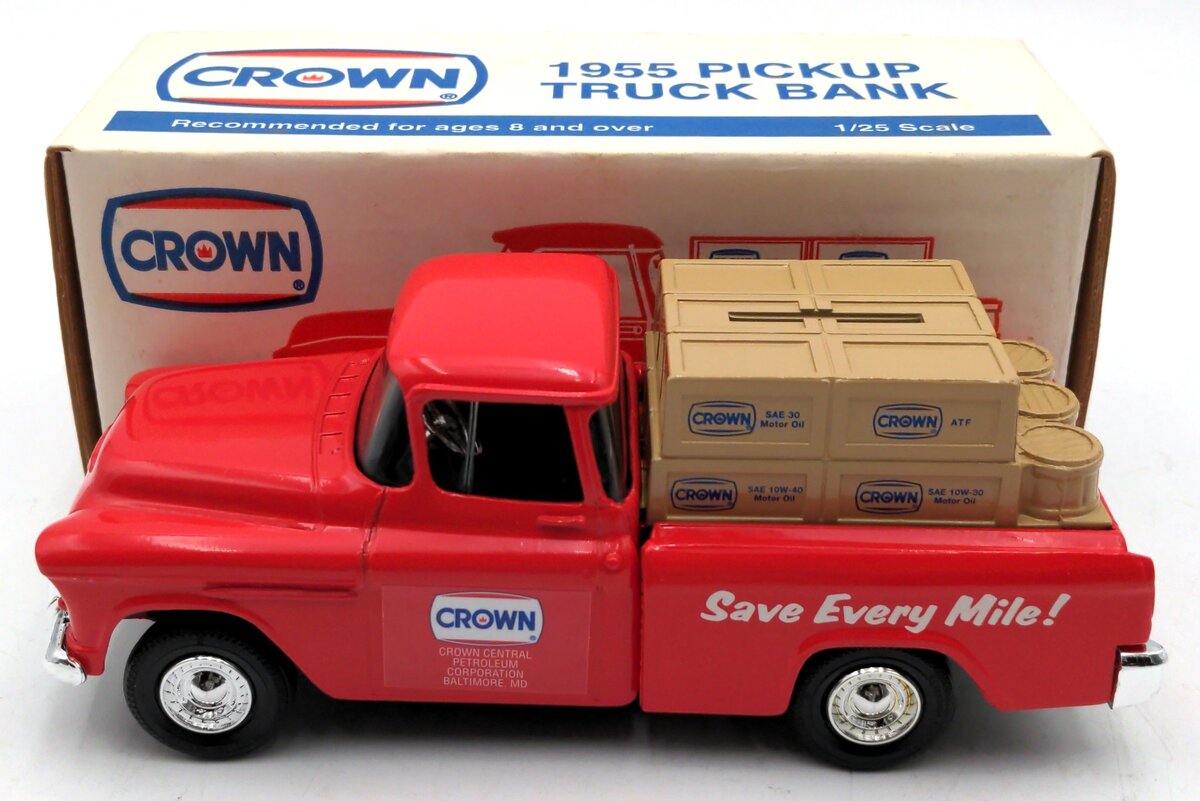 Ertl B098 1:25 Scale Diecast 1955 Crown Pickup Truck Bank NIB