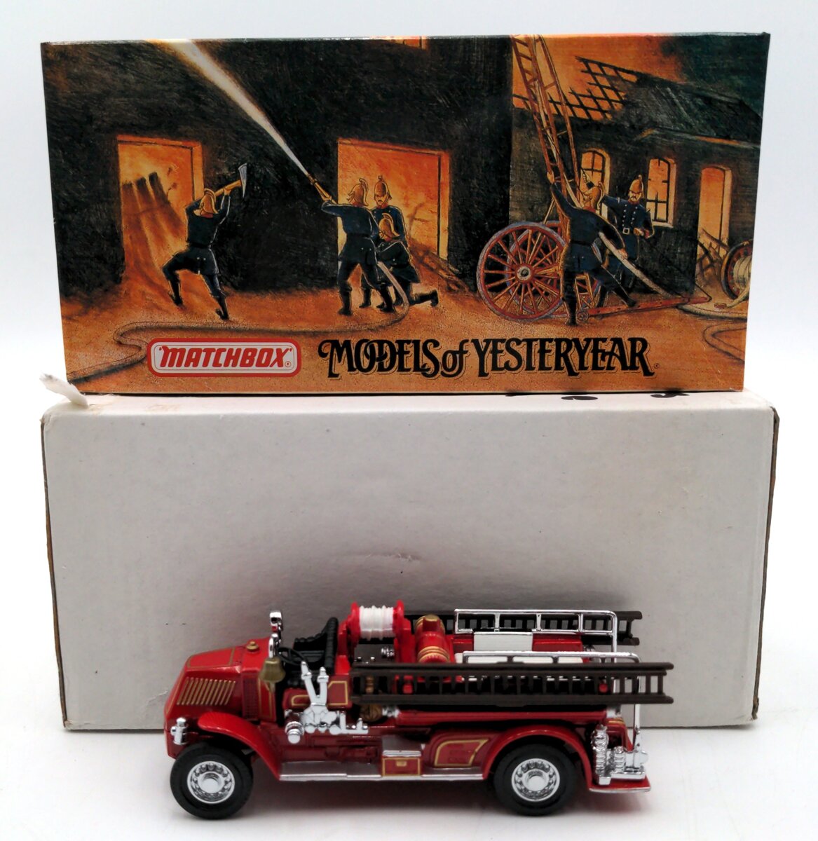 Matchbox YFE01 1:43 Scale Diecast Models of Yesteryear 1920 Mack AC Fire Engine EX/Box