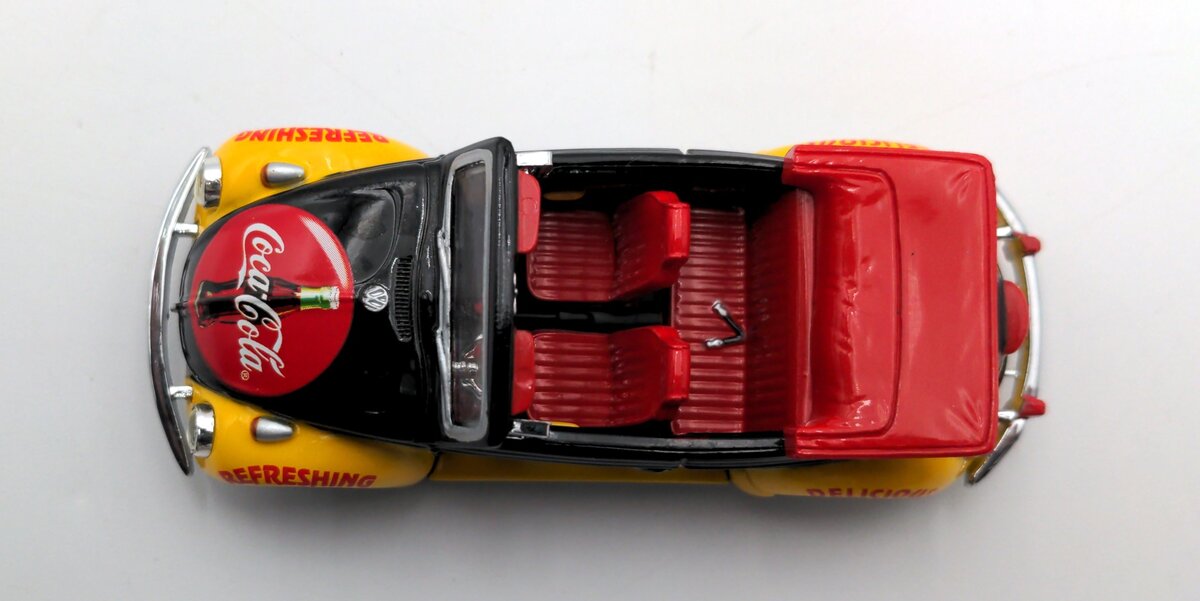Matchbox 38046 1:43 Scale Diecast 1968 VW Beetle Cabriolet - Coca-Cola NIB