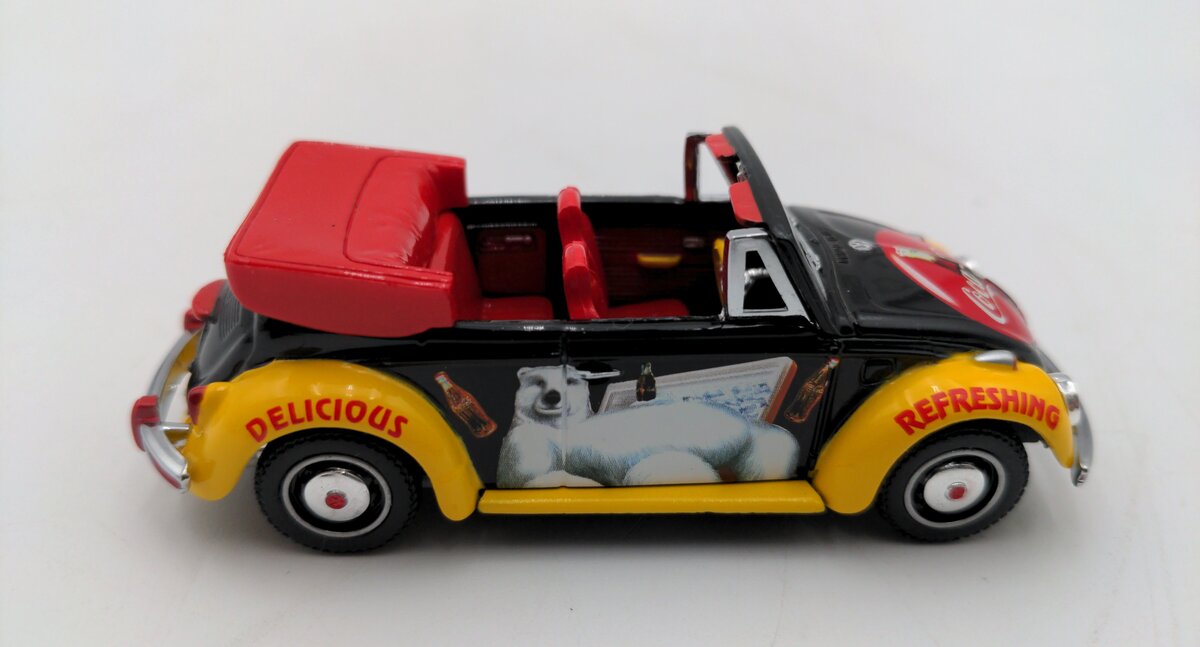 Matchbox 38046 1:43 Scale Diecast 1968 VW Beetle Cabriolet - Coca-Cola NIB