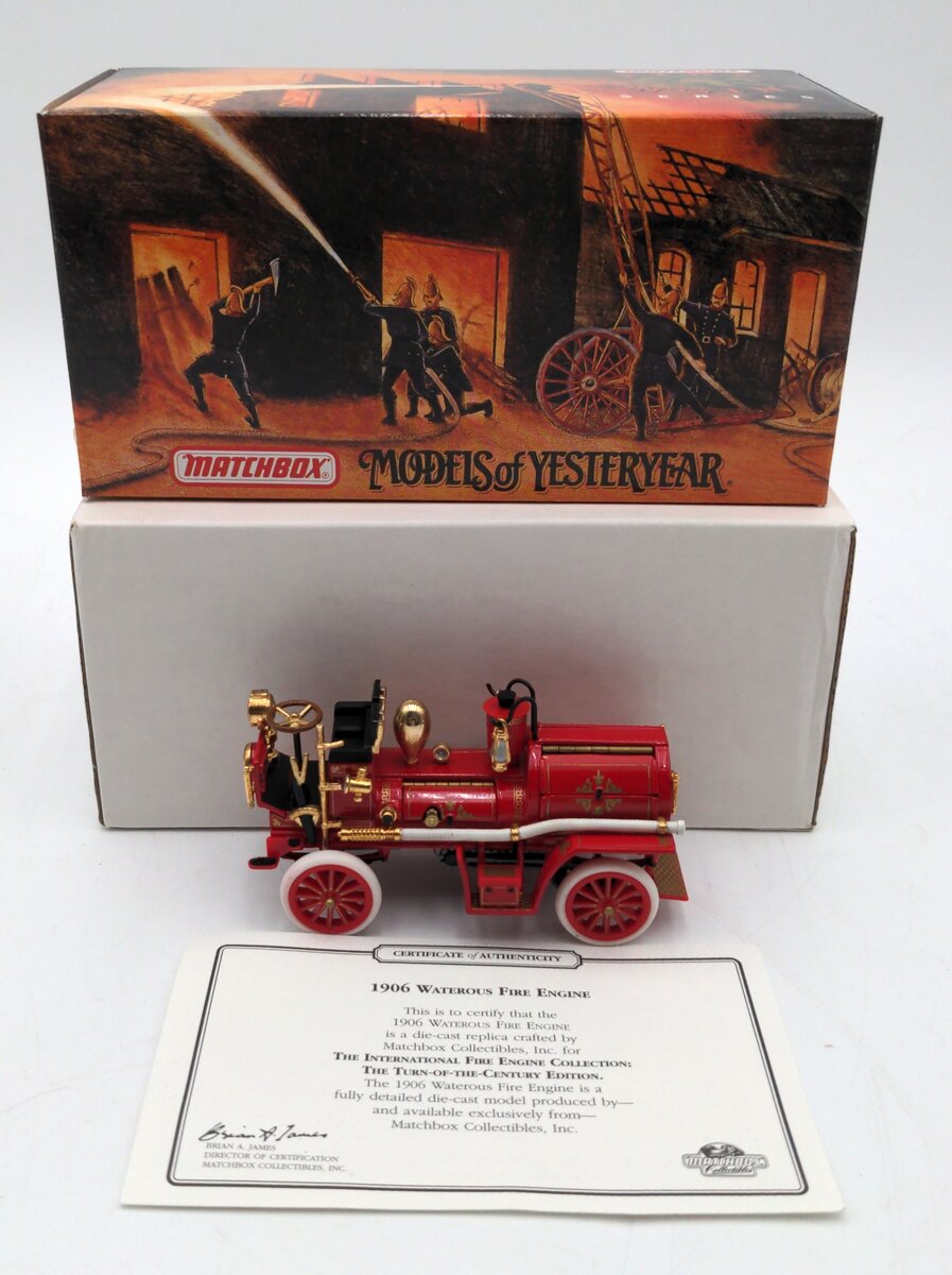 Matchbox YFE23-M 1:43 Scale Diecast 1906 Waterous Fire Pumper NIB