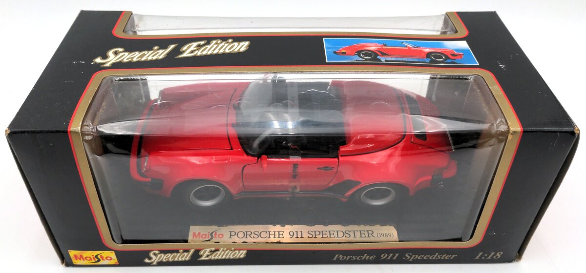 Maisto 31802 1:18 Scale Diecast Porsche 1989 911 Speedster MT/Box