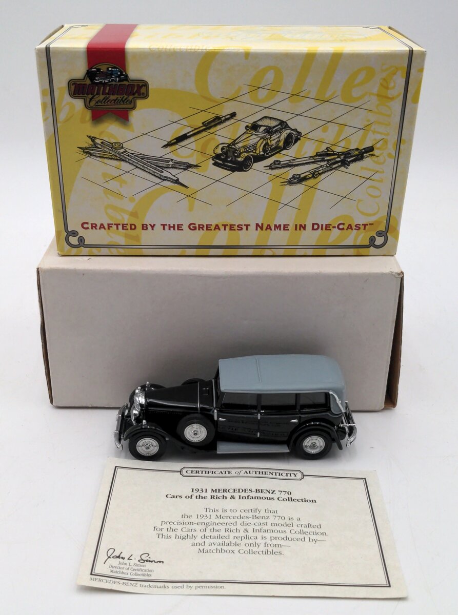 Matchbox DYM35185 1:43 Scale Diecast 1931 Mercedes - Benz 770 NIB