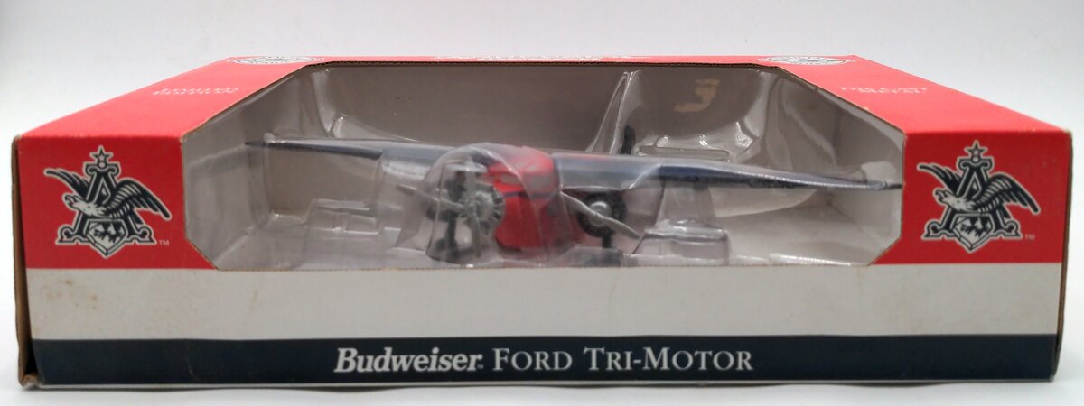 SpecCast 49011 Diecast Budweiser Ford Tri-Motor Airplane Coin Bank NIB