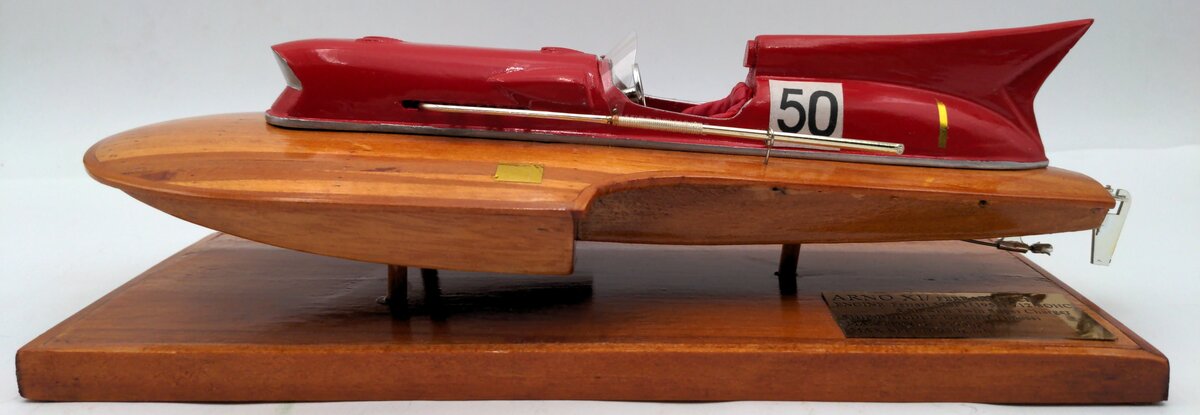 Liliput SB12004 Ferrari Racer Hydroplane Boat With Display Stand EX