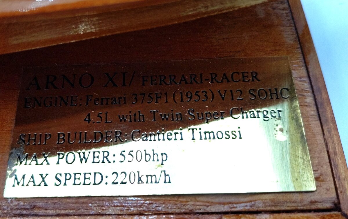 Liliput SB12004 Ferrari Racer Hydroplane Boat With Display Stand EX