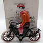MS374 Clockwork Bicycle Tin Toy Boy On Bike EX/Box