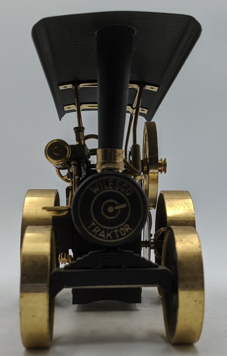 Wilesco D406 Brass & Tinplate Live Steam Tractor VG/Box