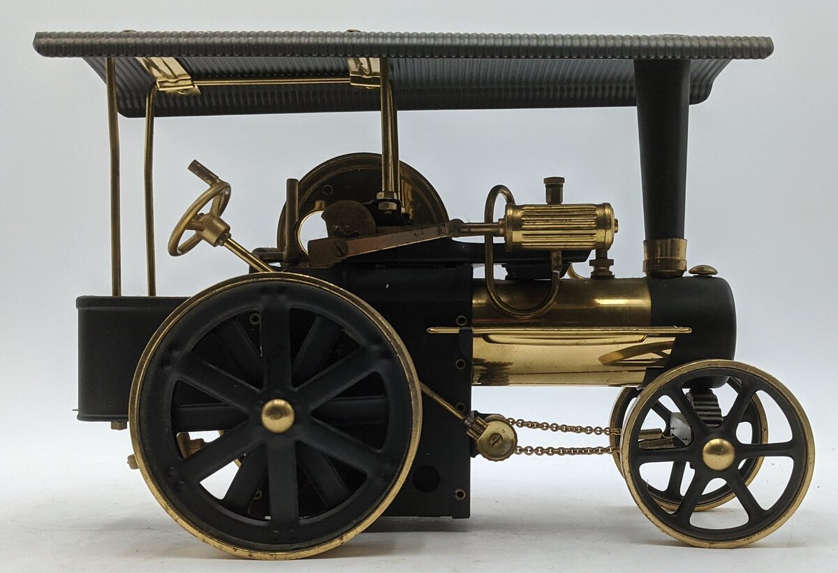 Wilesco D406 Brass & Tinplate Live Steam Tractor VG/Box