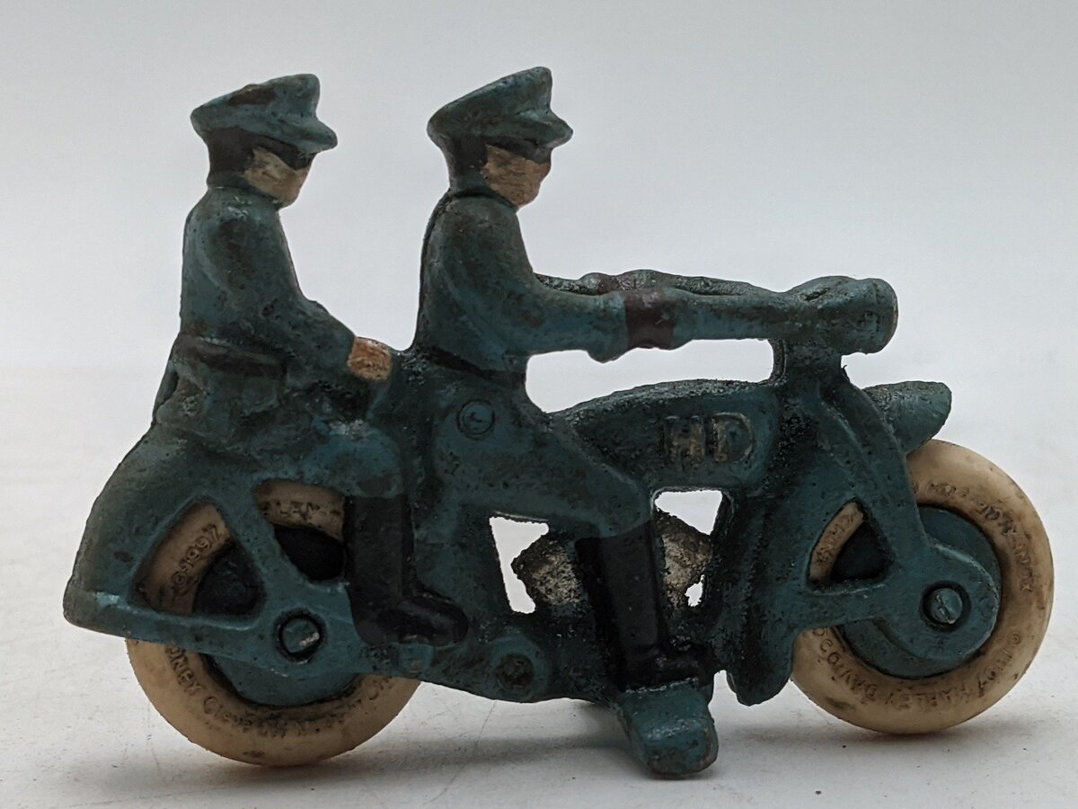 Xonex 12933 Diecast 1930's Police Tandem Motorcycle Cast Iron Replica LN/Box