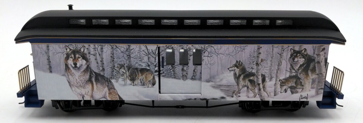 Hawthorne Village HO Moonlight Proud and Free Baggage Car - Silver Moon Express NEW