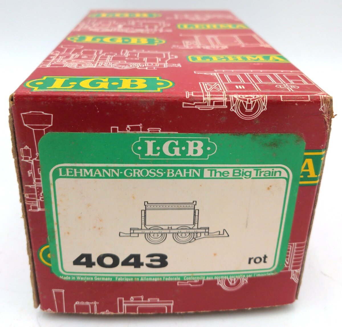 LGB 4043 G Scale Short Red Dump Car EX/Box
