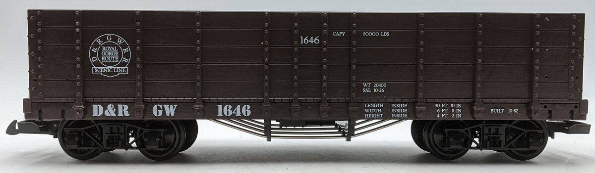 LGB 4073 G Scale Denver & Rio Grande Western High Side Gondola #1646 NIB
