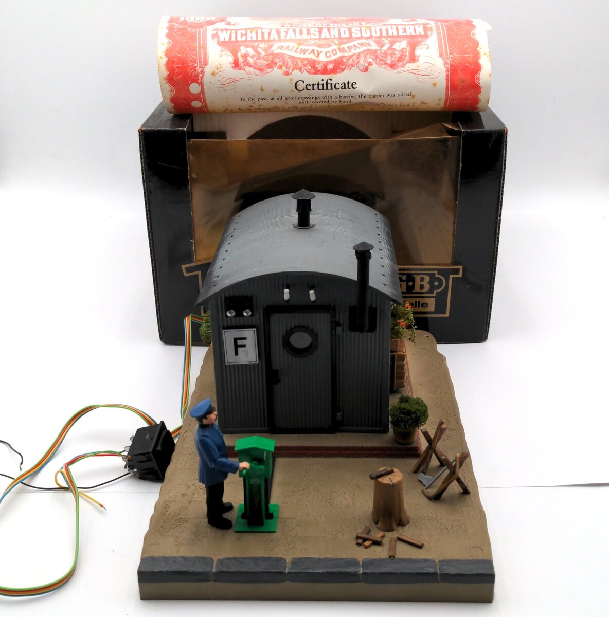 Pola 1937 G Scale Schrankenwarter Crossing Keeper VG/Box