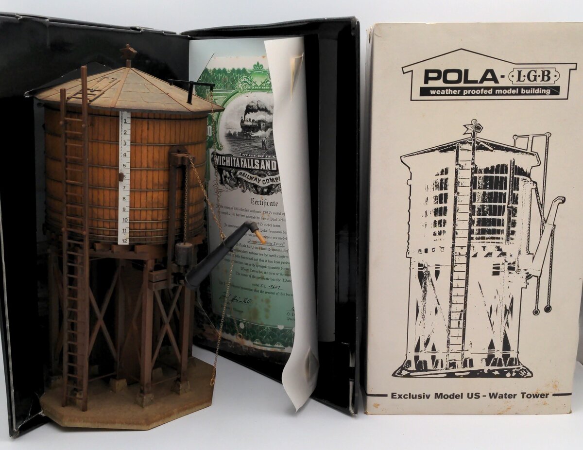Pola 923 G Scale Water Tower Kit- Assembled VG/Box