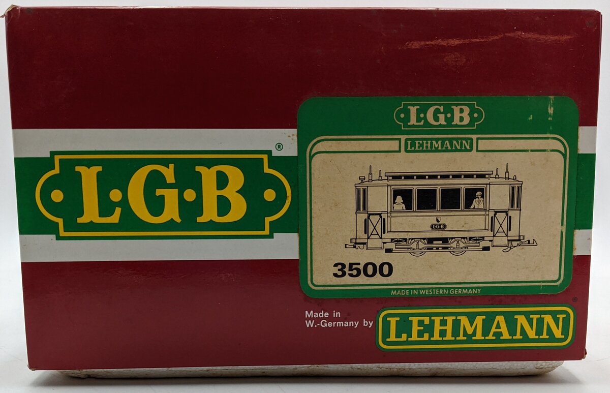 LGB 3500 G Scale Yellow Non-Powered Streetcar / Trolley NIB