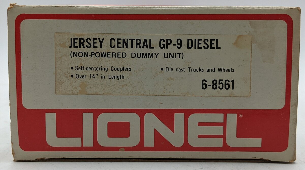 Lionel 6-8561 O Jersey Central GP-9 Non-Powered Diesel Locomotive NIB
