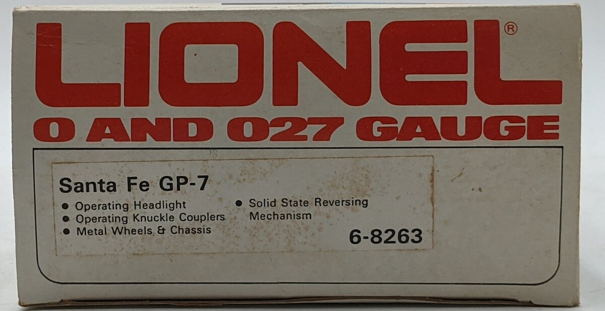 Lionel 6-8263 O Santa Fe GP-7 Diesel Locomotive EX/Box