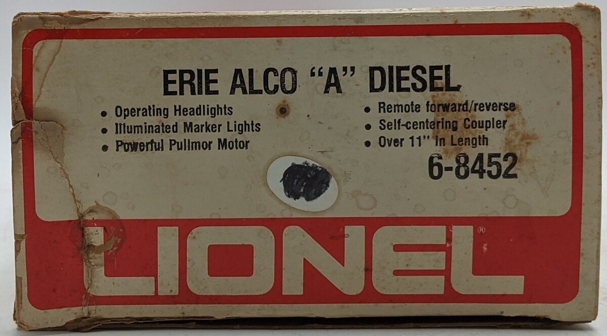 Lionel 6-8452 O Gauge Erie Alco A Diesel Locomotive NIB